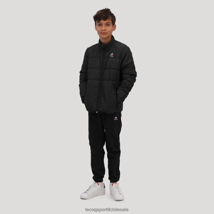 niños chaqueta negra T24B2657 Le Coq Sportif ropa