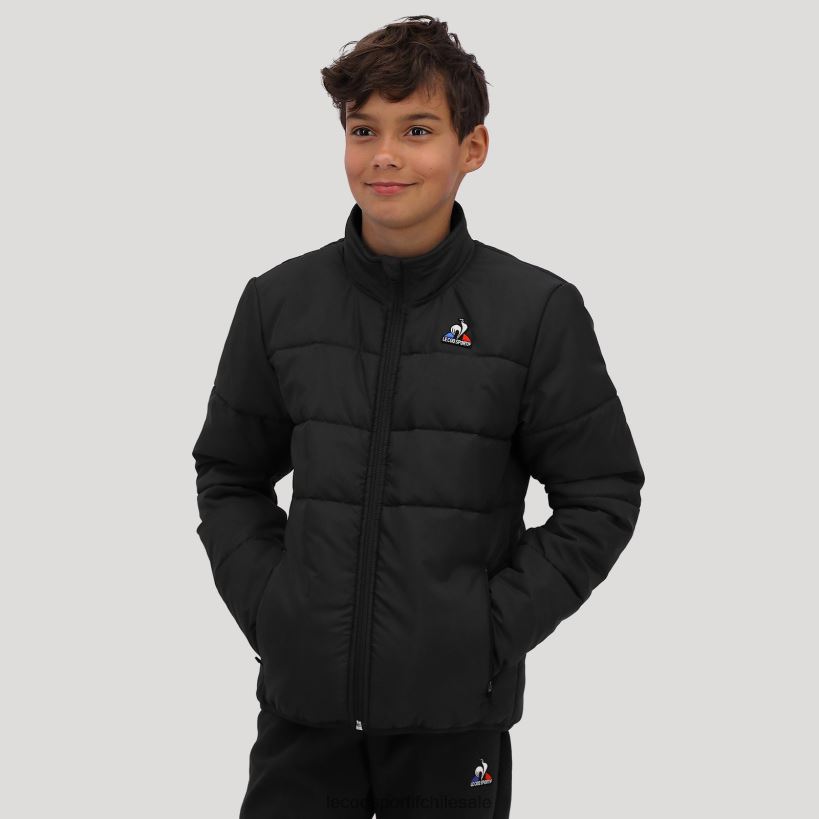 niños chaqueta negra T24B2657 Le Coq Sportif ropa