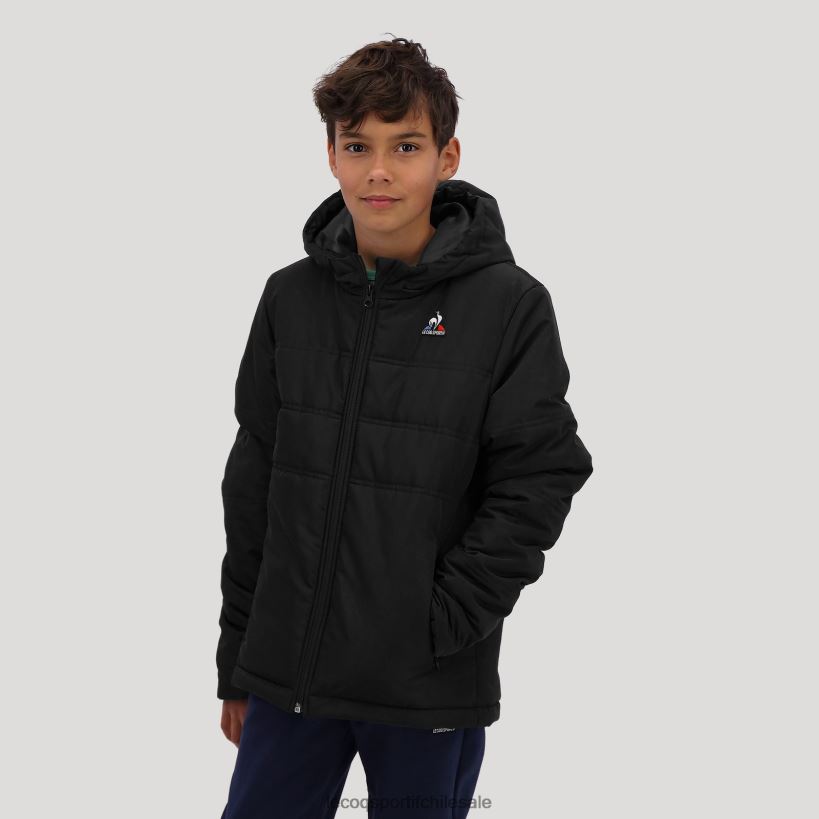 niños chaqueta negra T24B2658 Le Coq Sportif ropa
