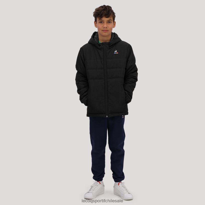 niños chaqueta negra T24B2658 Le Coq Sportif ropa