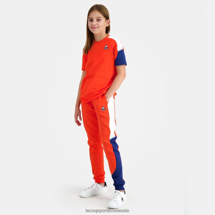 niños pantalones naranja T24B2642 Le Coq Sportif ropa