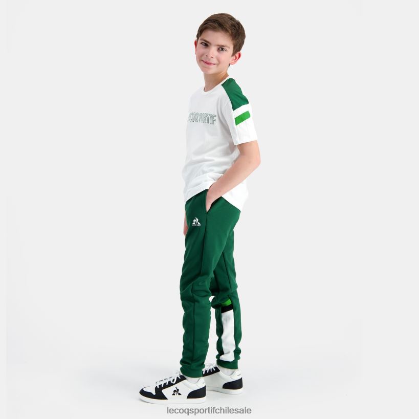 niños pantalones verdes T24B2406 Le Coq Sportif ropa