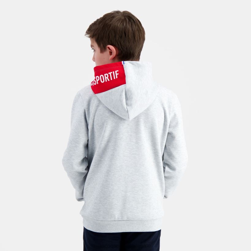 niños sudadera con capucha gris T24B2393 Le Coq Sportif ropa