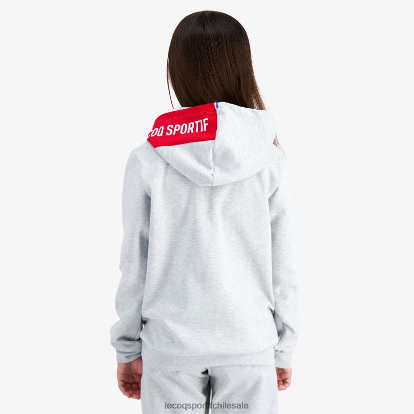 niños sudadera con capucha gris T24B2393 Le Coq Sportif ropa