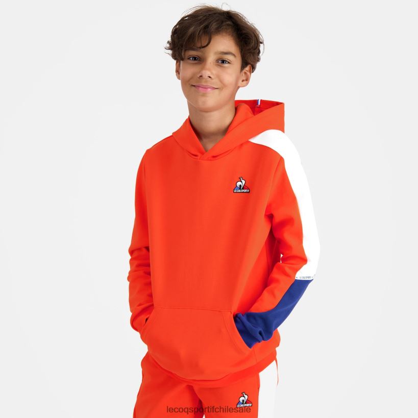 niños sudadera con capucha naranja T24B2643 Le Coq Sportif ropa