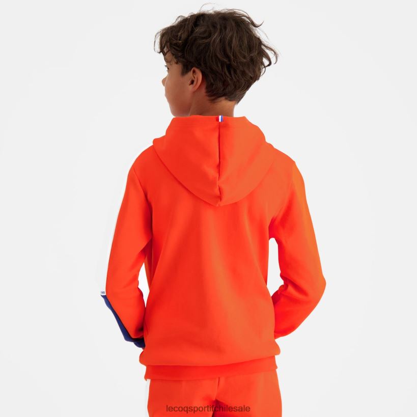 niños sudadera con capucha naranja T24B2643 Le Coq Sportif ropa