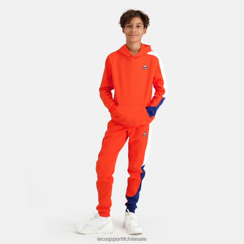 niños sudadera con capucha naranja T24B2643 Le Coq Sportif ropa