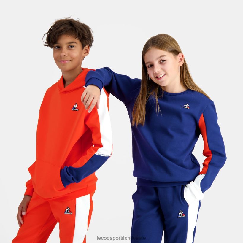 niños sudadera con capucha naranja T24B2643 Le Coq Sportif ropa