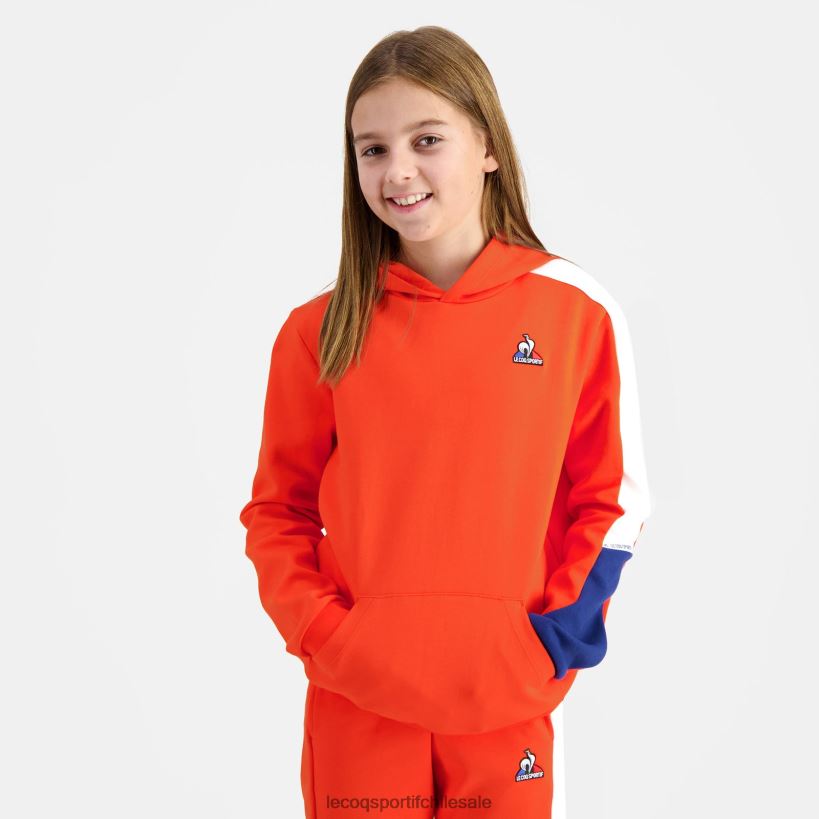 niños sudadera con capucha naranja T24B2643 Le Coq Sportif ropa