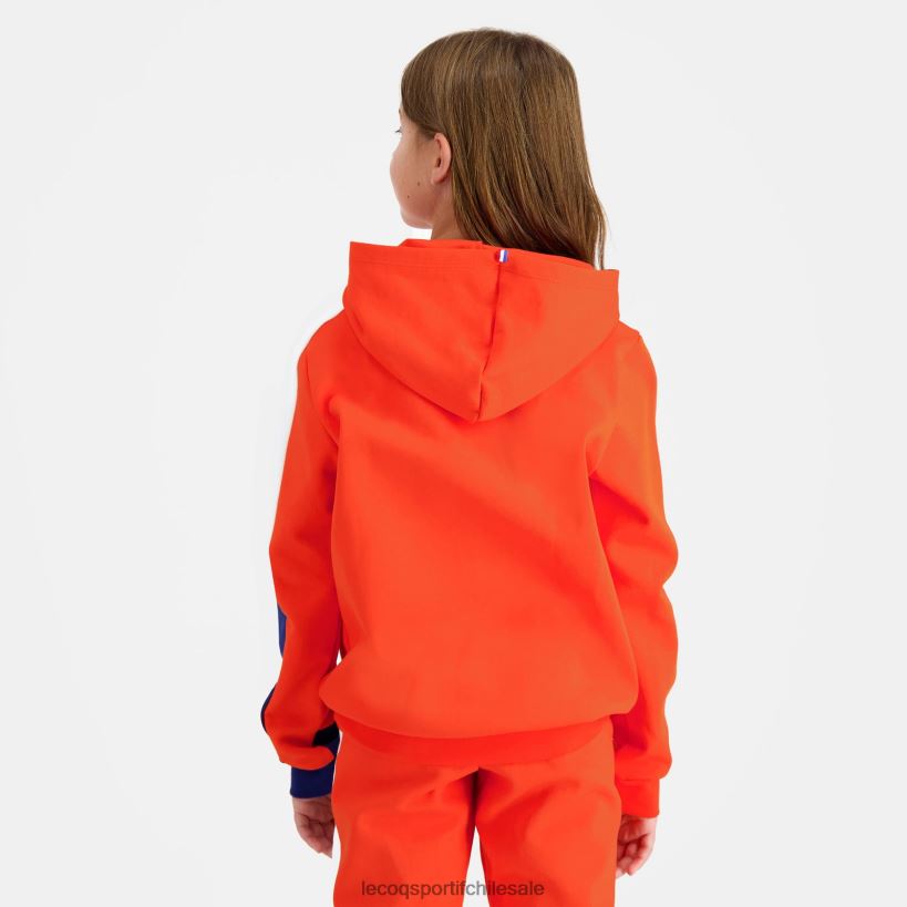 niños sudadera con capucha naranja T24B2643 Le Coq Sportif ropa