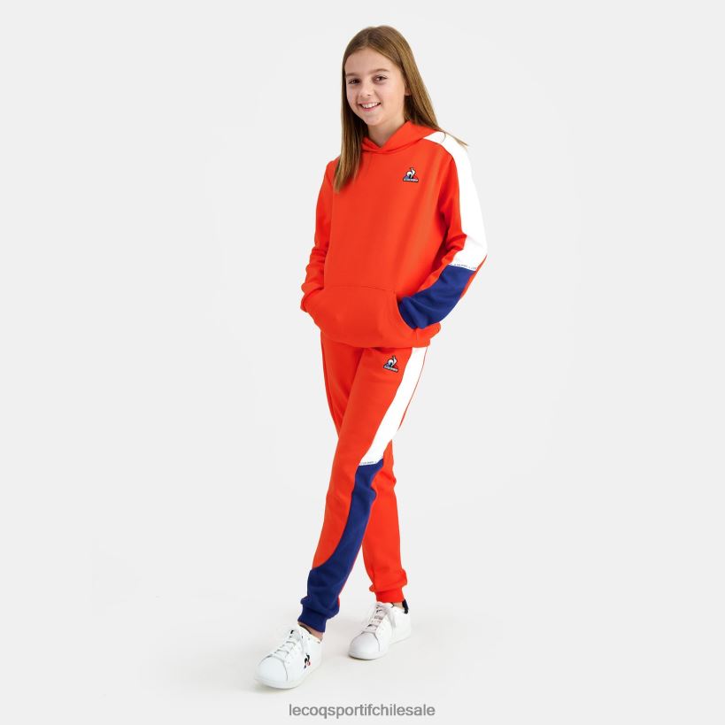niños sudadera con capucha naranja T24B2643 Le Coq Sportif ropa