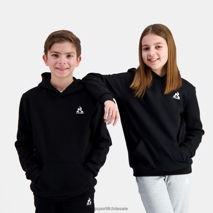niños sudadera con capucha negra T24B2399 Le Coq Sportif ropa