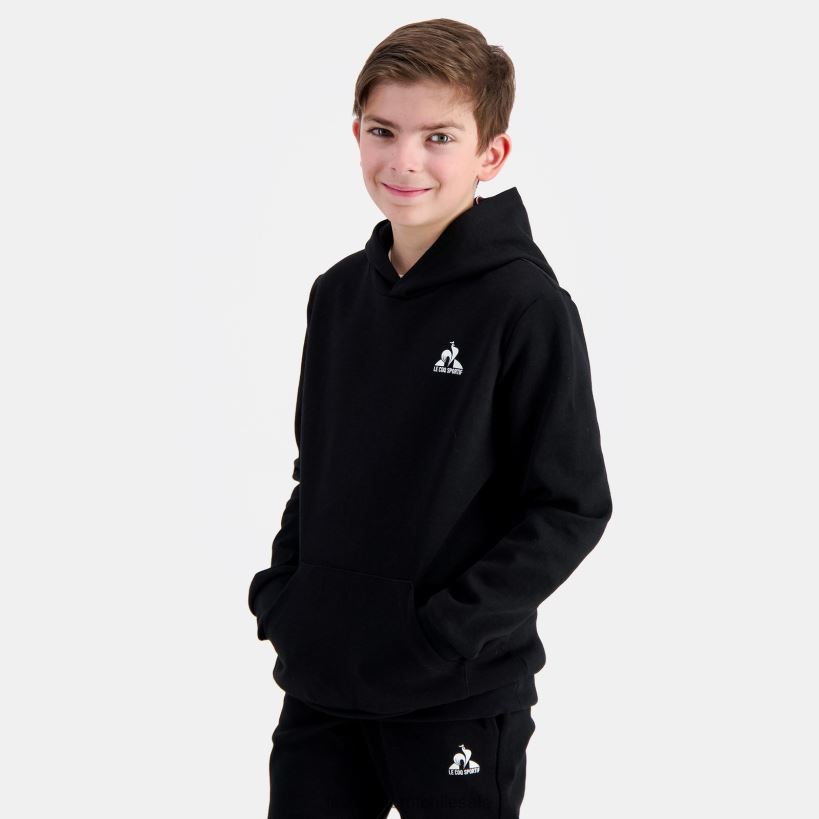 niños sudadera con capucha negra T24B2399 Le Coq Sportif ropa