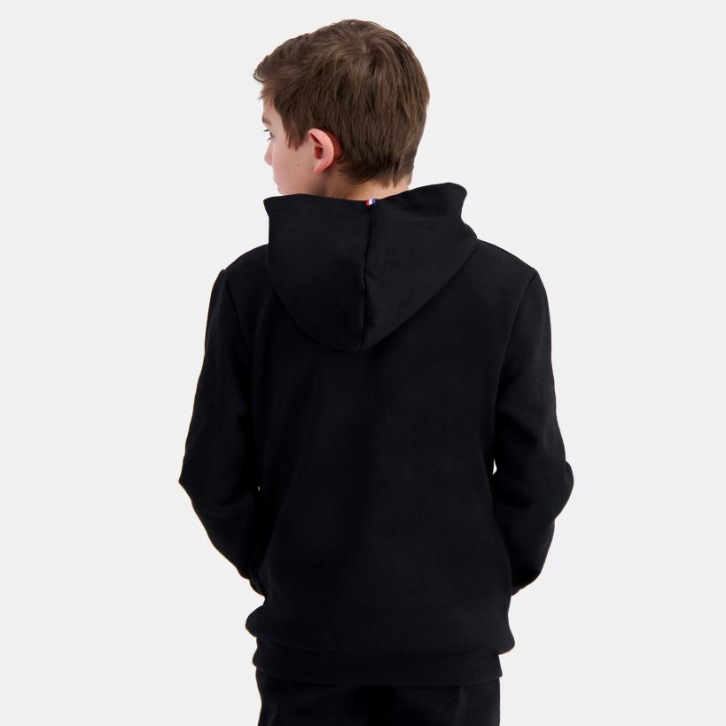niños sudadera con capucha negra T24B2399 Le Coq Sportif ropa
