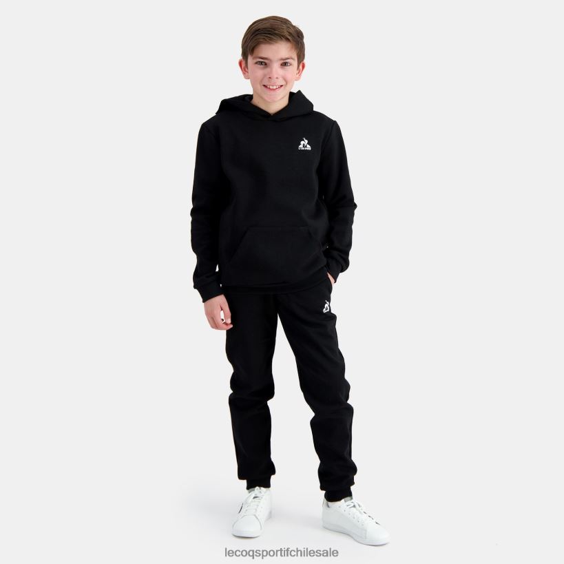 niños sudadera con capucha negra T24B2399 Le Coq Sportif ropa