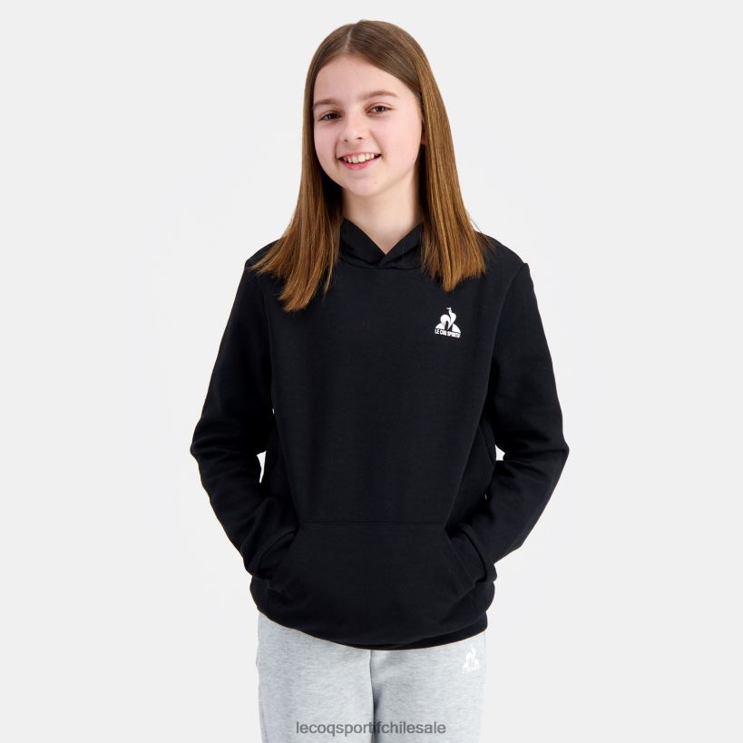 niños sudadera con capucha negra T24B2399 Le Coq Sportif ropa