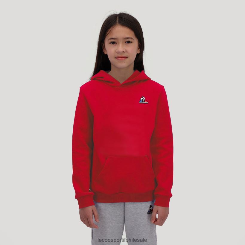 niños sudadera con capucha roja T24B2668 Le Coq Sportif ropa