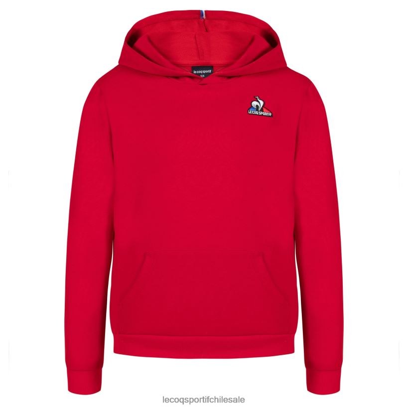 niños sudadera con capucha roja T24B2668 Le Coq Sportif ropa