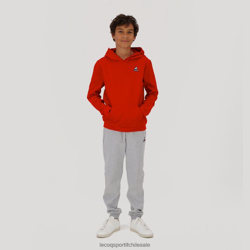 niños sudadera con capucha roja T24B2668 Le Coq Sportif ropa