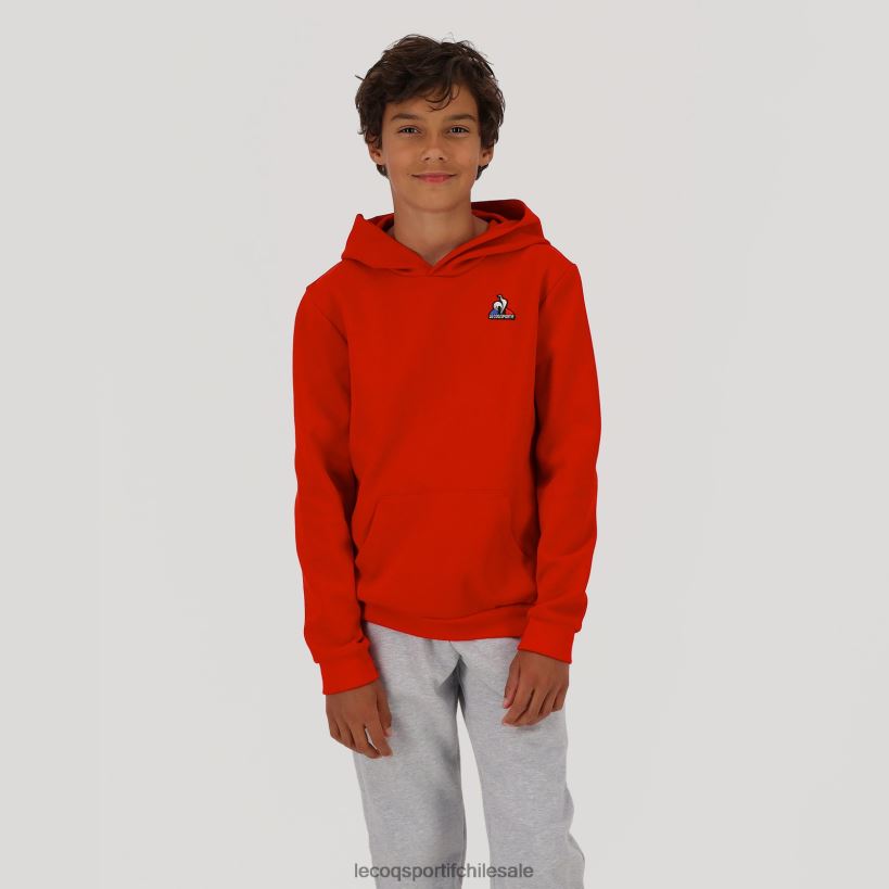 niños sudadera con capucha roja T24B2668 Le Coq Sportif ropa