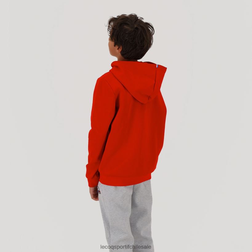 niños sudadera con capucha roja T24B2668 Le Coq Sportif ropa