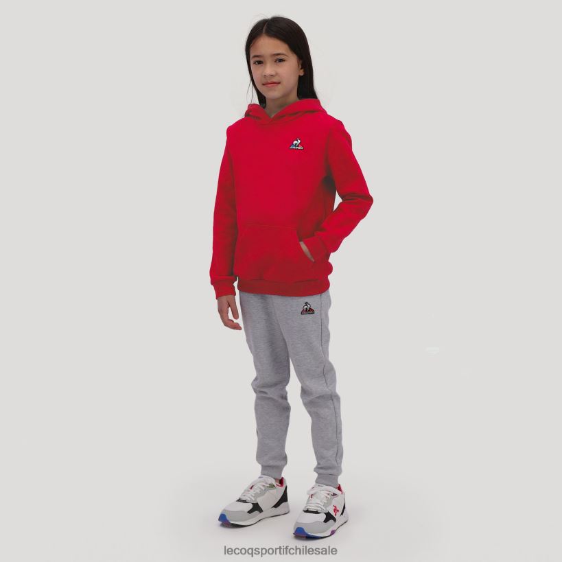 niños sudadera con capucha roja T24B2668 Le Coq Sportif ropa