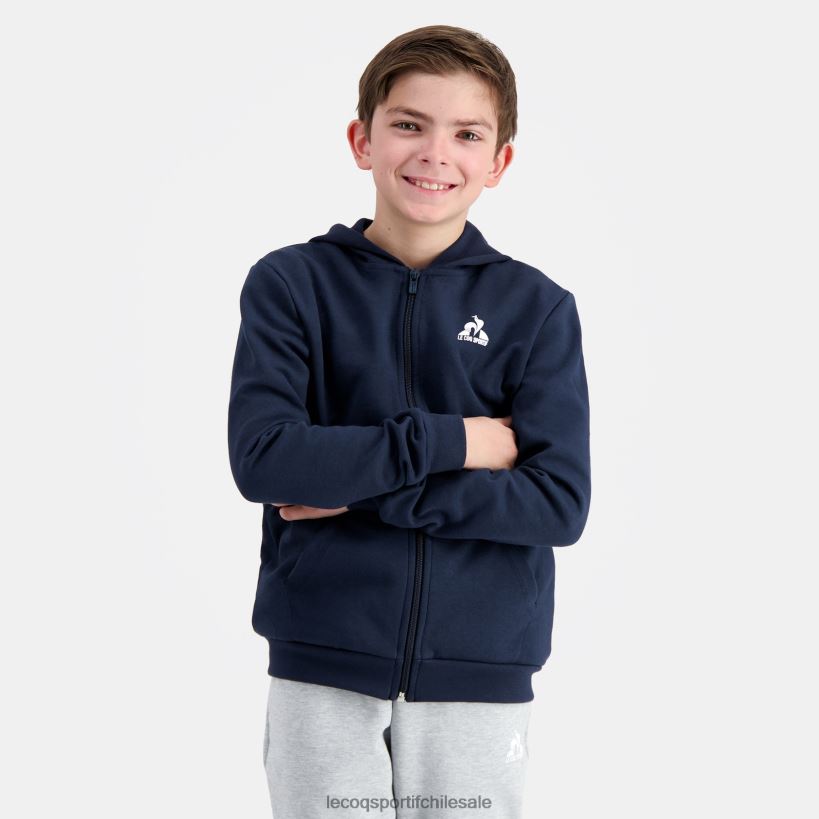 niños sudadera con capucha y cremallera azul T24B2398 Le Coq Sportif ropa