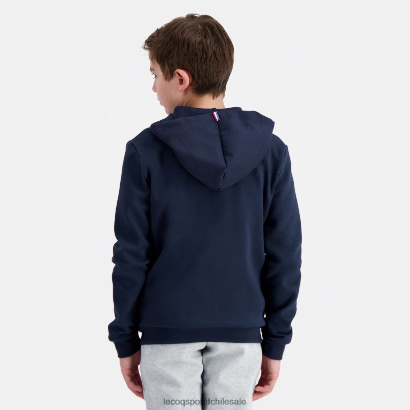 niños sudadera con capucha y cremallera azul T24B2398 Le Coq Sportif ropa