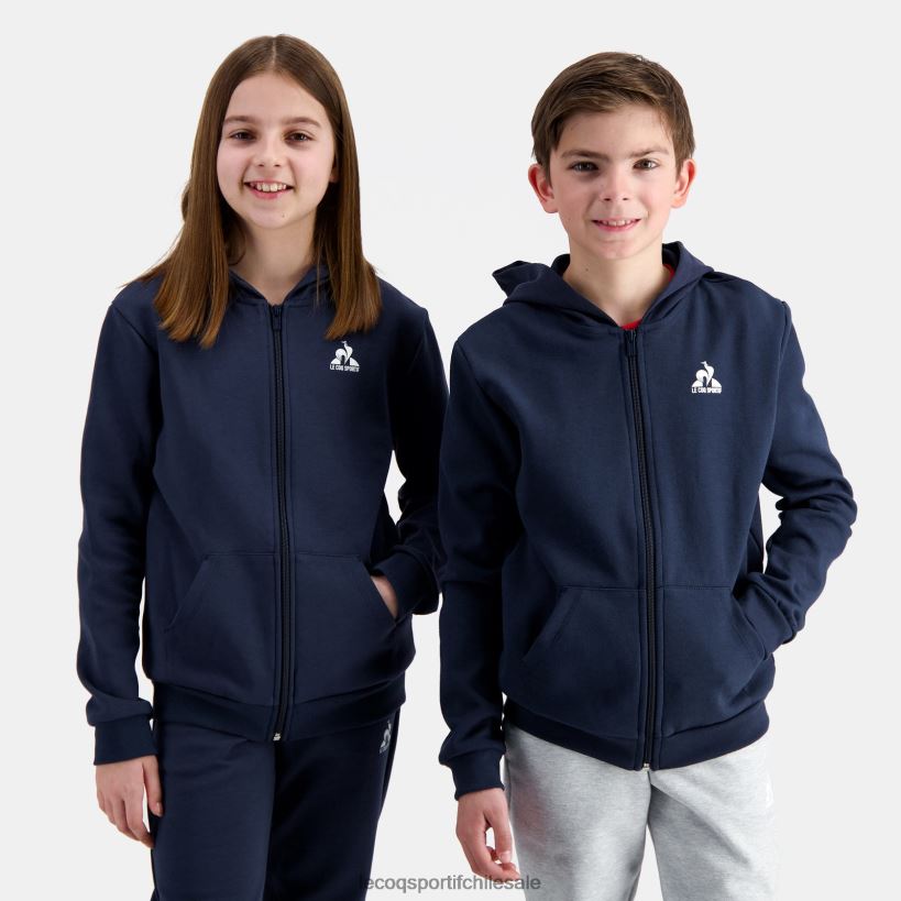 niños sudadera con capucha y cremallera azul T24B2398 Le Coq Sportif ropa