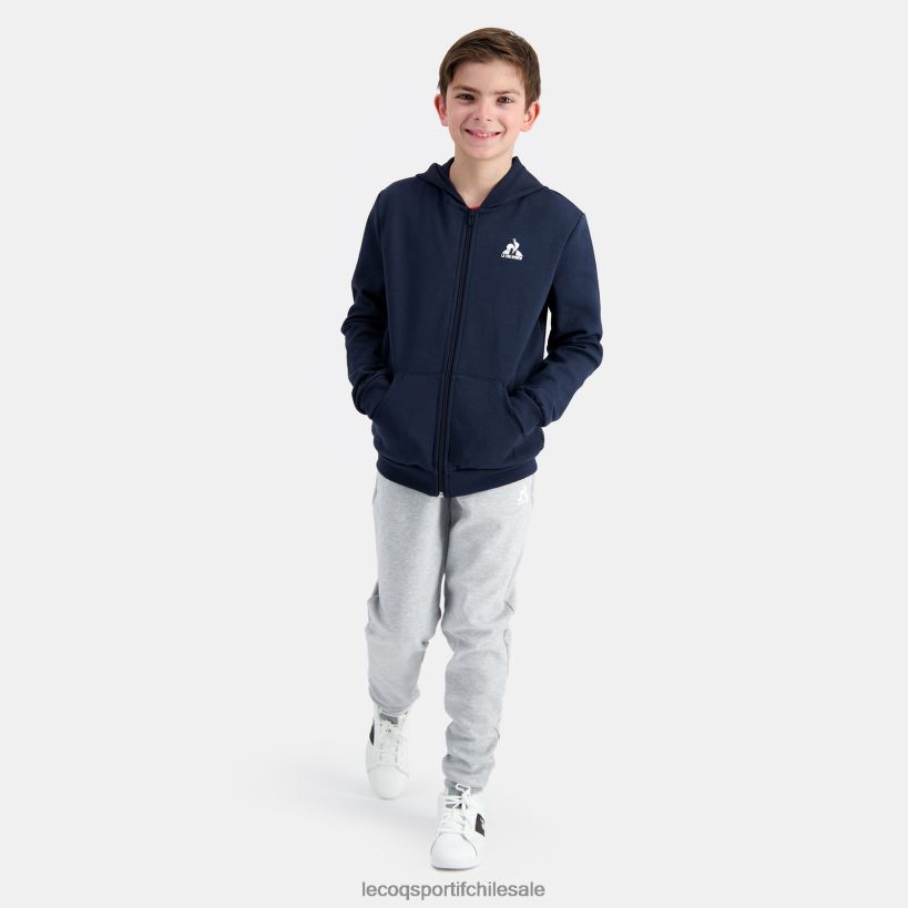 niños sudadera con capucha y cremallera azul T24B2398 Le Coq Sportif ropa