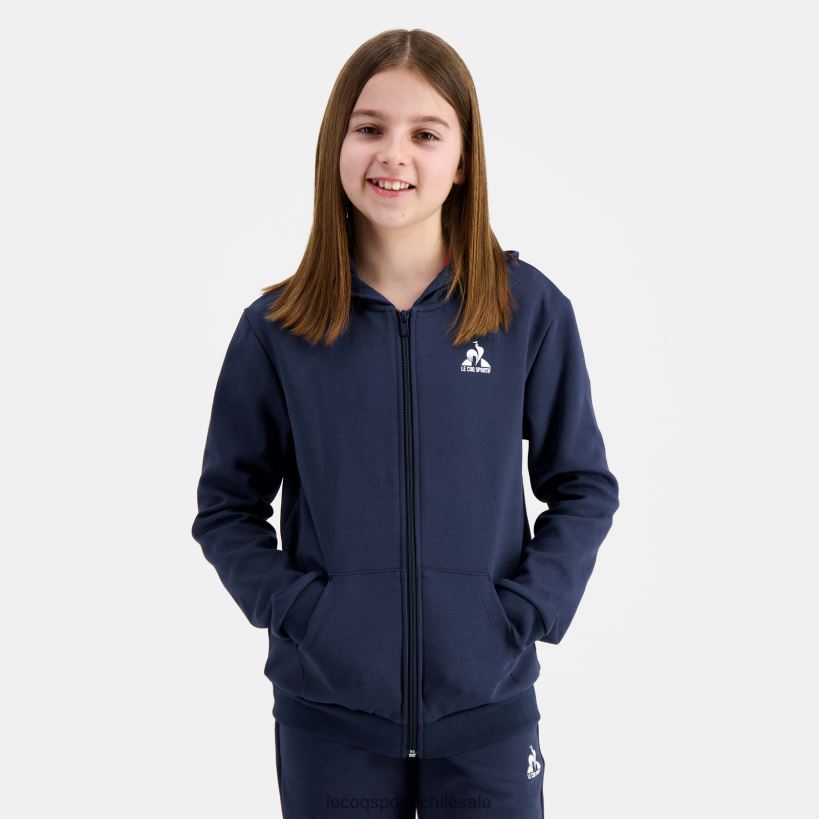 niños sudadera con capucha y cremallera azul T24B2398 Le Coq Sportif ropa