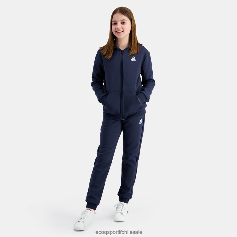 niños sudadera con capucha y cremallera azul T24B2398 Le Coq Sportif ropa