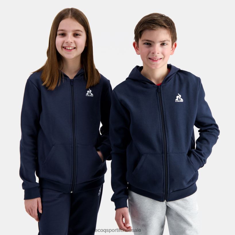 niños sudadera con capucha y cremallera azul T24B2398 Le Coq Sportif ropa