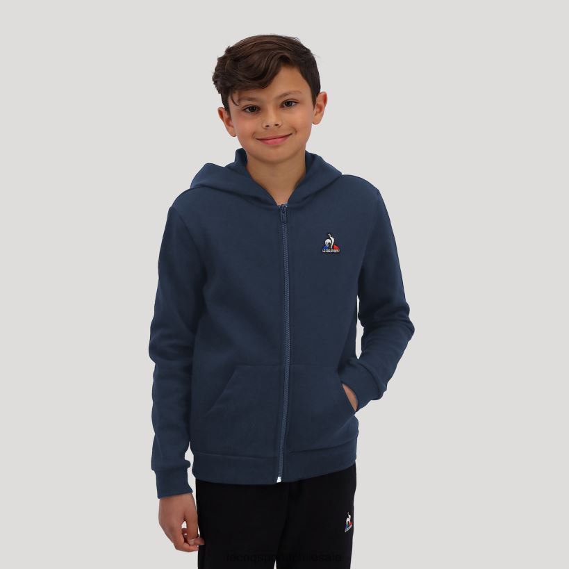 niños sudadera con capucha y cremallera azul T24B2670 Le Coq Sportif ropa