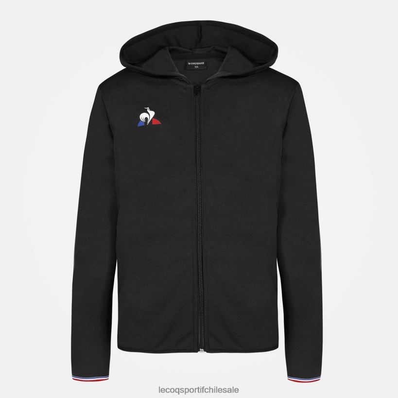 niños sudadera con capucha y cremallera negra T24B2400 Le Coq Sportif ropa