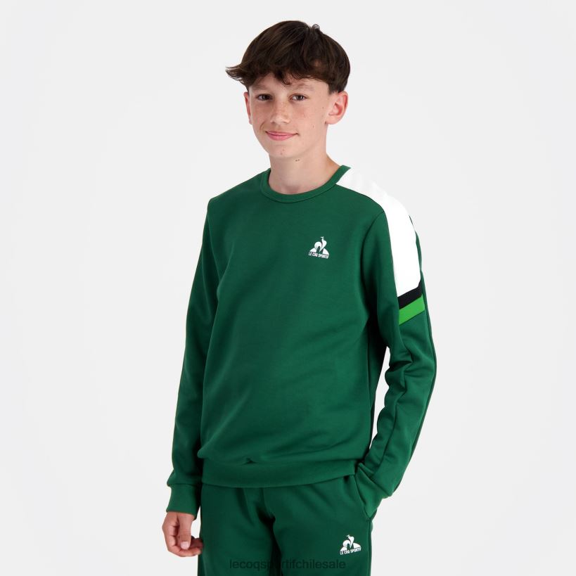 niños sudadera verde T24B2392 Le Coq Sportif ropa