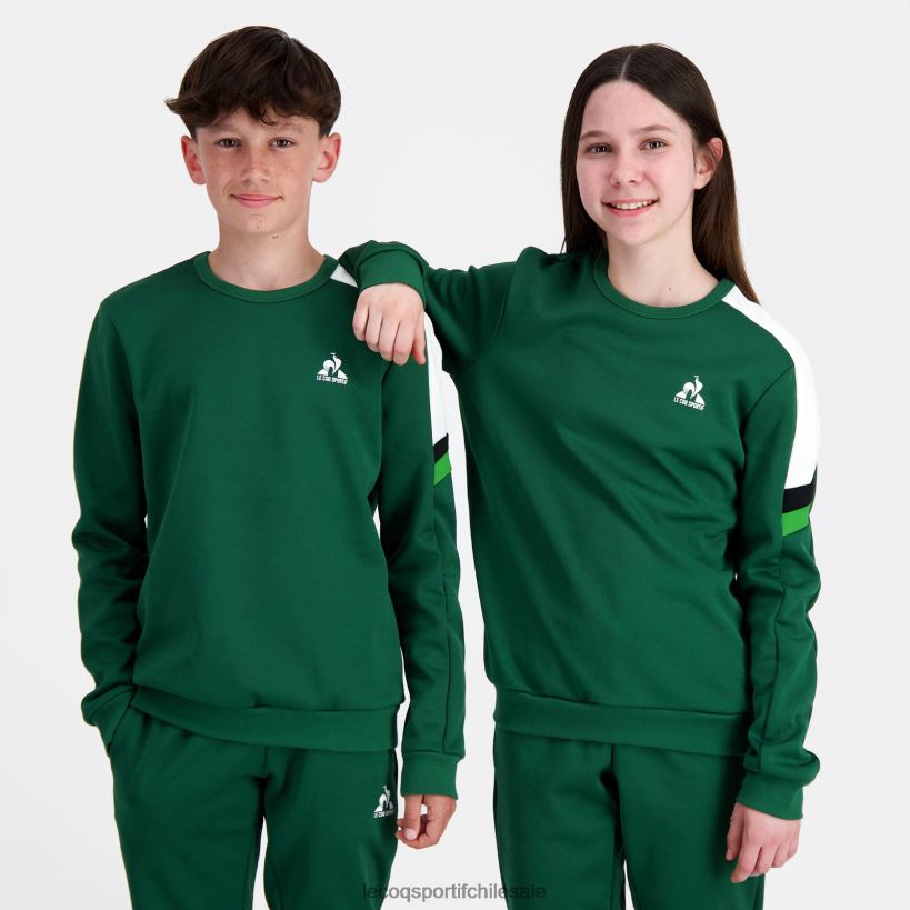 niños sudadera verde T24B2392 Le Coq Sportif ropa
