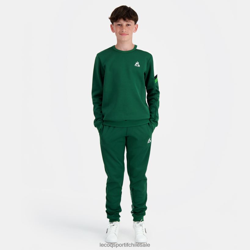 niños sudadera verde T24B2392 Le Coq Sportif ropa