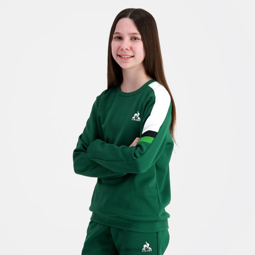 niños sudadera verde T24B2392 Le Coq Sportif ropa