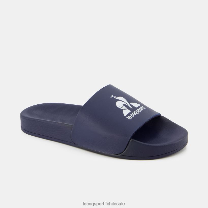 niños diapositivas hechas en francia azul T24B2424 Le Coq Sportif zapatos