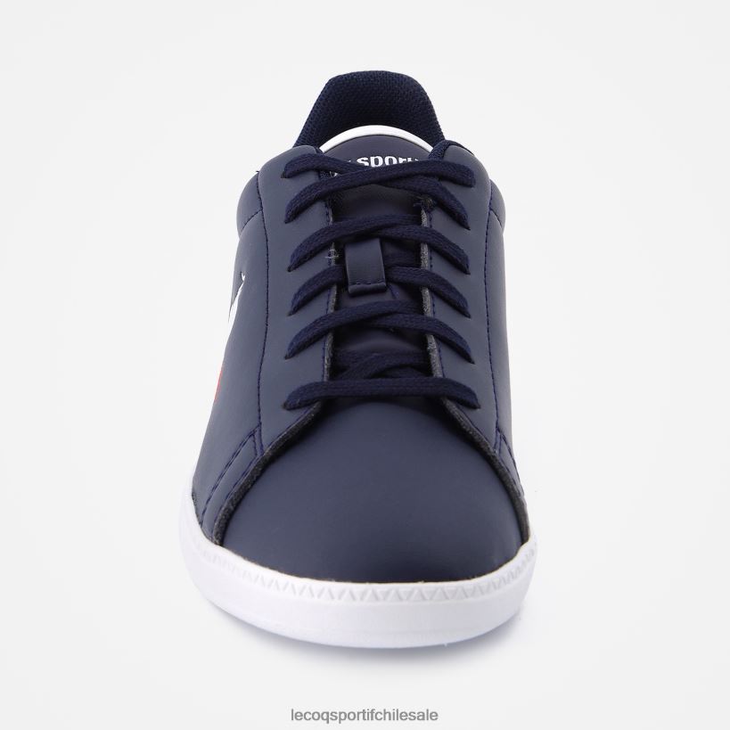niños zapato cancha junior azul T24B2688 Le Coq Sportif zapatos